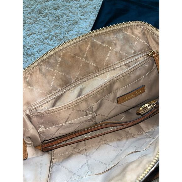 Michael Kors Nolita Satchel in the signature "MK" pattern Medium - Picture 11 of 15